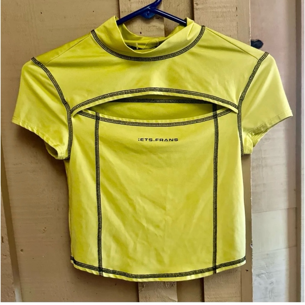 Yellow Ets. Frans stretchy Lime Green shirt